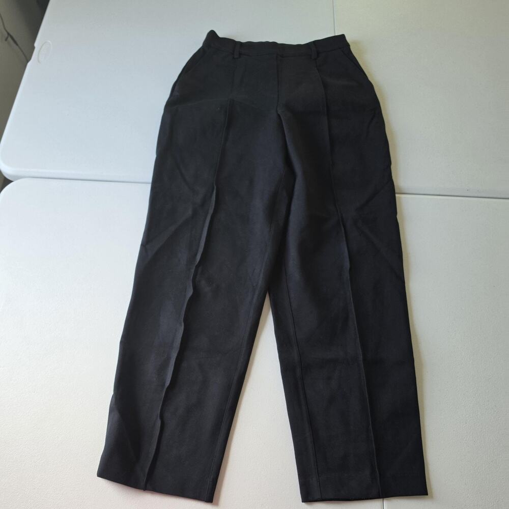 Spanx Pants Womens Medium Black Ponte Wide Pull On Shaping Dress Work Office